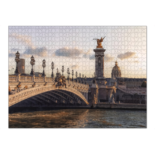 Puzzle Ravensburger "Brückensonnenuntergang" artboxONE - Städte,Reise,Architektur,Städte / Paris,Reise / Länder