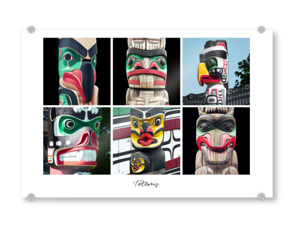 Acrylglasbild "Indian Totems @ Northwest Coast" artboxONE - Reise,Reise / Länder