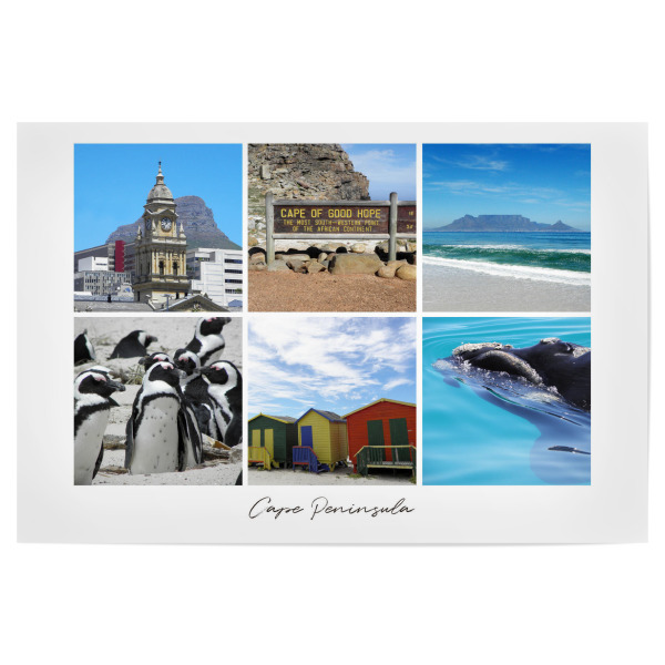 Poster "Cape Peninsula @ ZA" artboxONE - Städte,Reise,Reise / Strand und Meer,Reise / Afrika,Reise / Länder