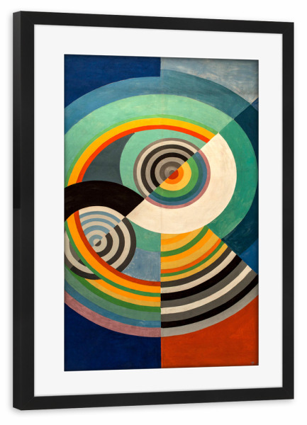 Poster mit Rahmen schwarz "Rhythmus in Farben" artboxONE - Abstrakt,Geometrie