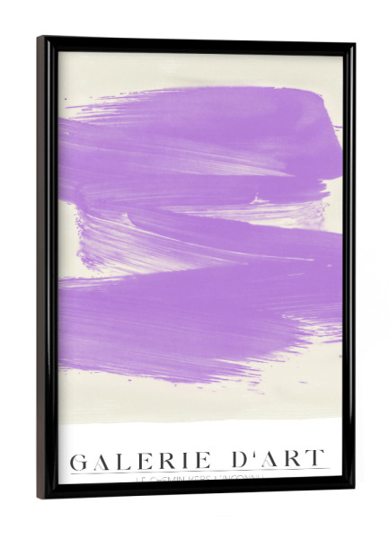Poster mit schwarzem Rahmen "Malou Studio-Galerie D'Art Violet" artboxONE - Typografie,Abstrakt