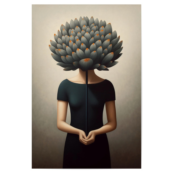 Poster "Große Blütenfrau" artboxONE - Floral,Abstrakt,Menschen