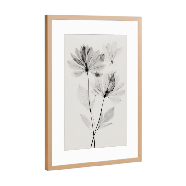 Poster mit Rahmen Kupfer "Transparent Botanic (Four)" artboxONE - Natur,Floral