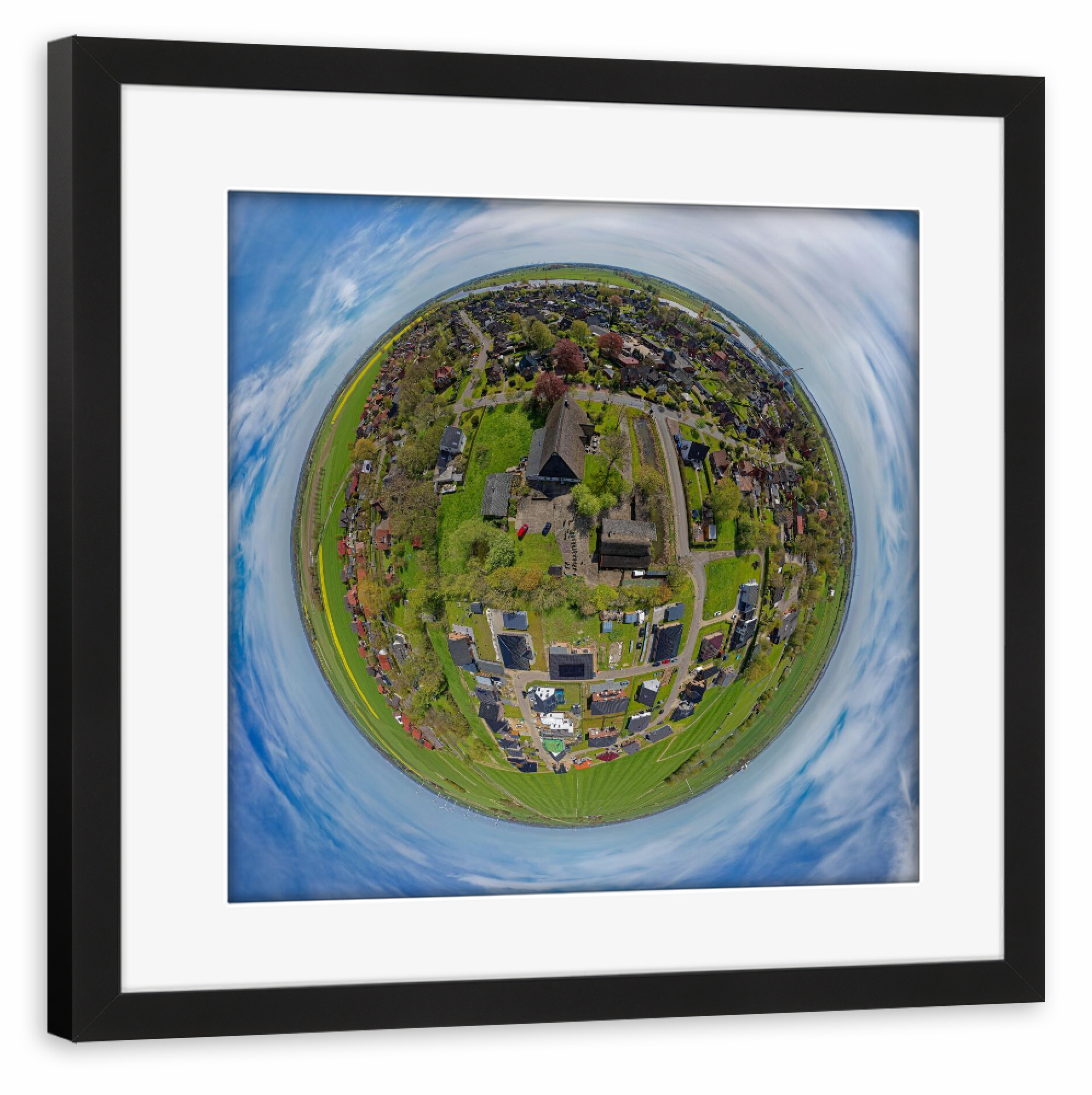 Poster mit Rahmen schwarz "Wewelsfleth an der Stör" artboxONE - Städte,Natur,Reise,Architektur,Reise / Länder
