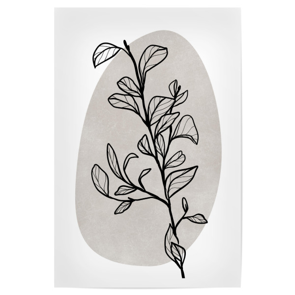 Poster "Garran A" artboxONE - Floral,Abstrakt - Zweig,Blätter,Strichzeichnungen,Botanisch,Einfach,Floral,Pflanze