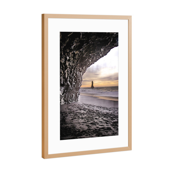 Poster mit Rahmen Kupfer "Black Coves Corner" artboxONE - Natur,Reise,Reise / Strand und Meer