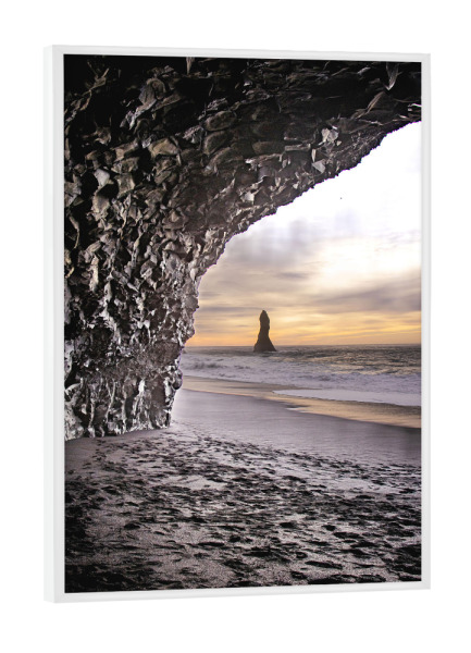 Poster mit weißem Rahmen "Black Coves Corner" artboxONE - Natur,Reise,Reise / Strand und Meer