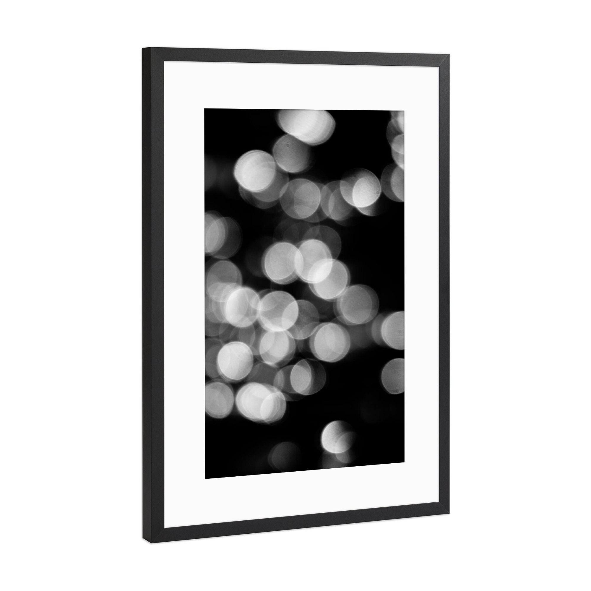 Poster mit Rahmen Schwarz (Metallic) "Sparkly Black and White Glitter" artboxONE - Abstrakt,Weihnachten