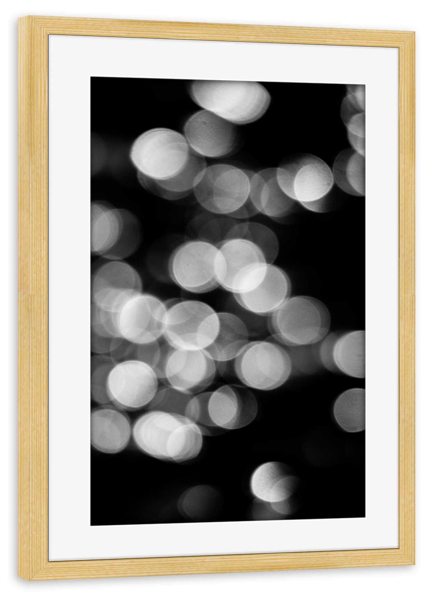 Poster mit Rahmen kiefer "Sparkly Black and White Glitter" artboxONE - Abstrakt,Weihnachten