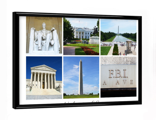 Poster mit schwarzem Rahmen "District of Columbia" artboxONE - Reise,Architektur,Reise / Länder