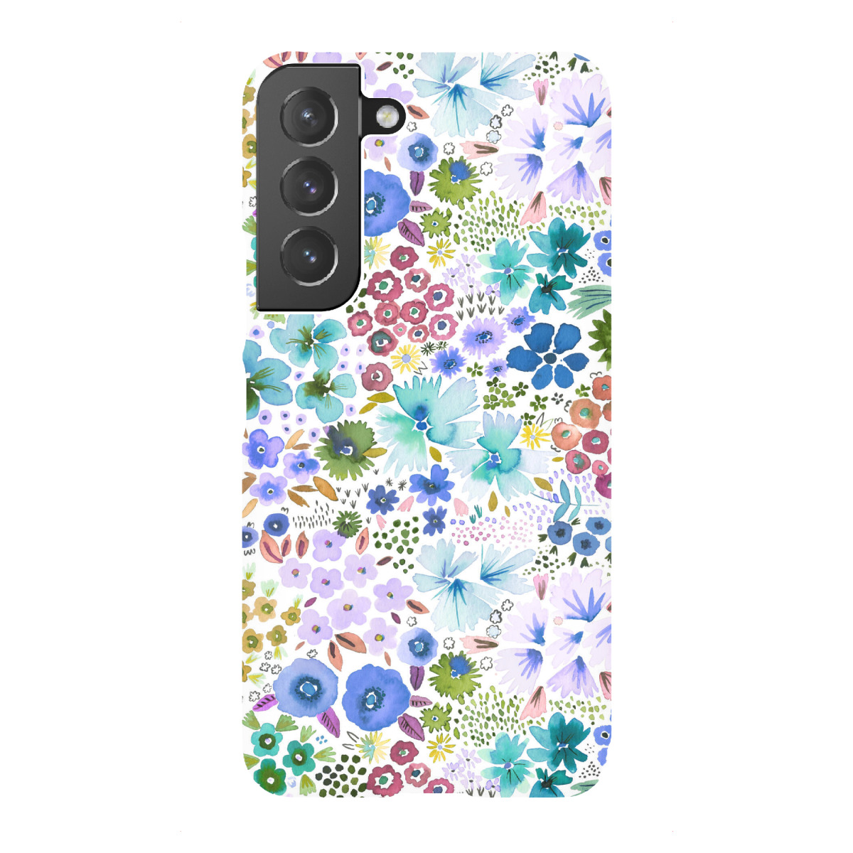 Samsung Galaxy "Kunstvolle kleine Blumen blau" Premium-Case Handyhülle artboxONE