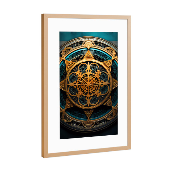 Poster mit Rahmen Kupfer "Mandala - Keltisch - Jorgen" artboxONE - Natur,Abstrakt