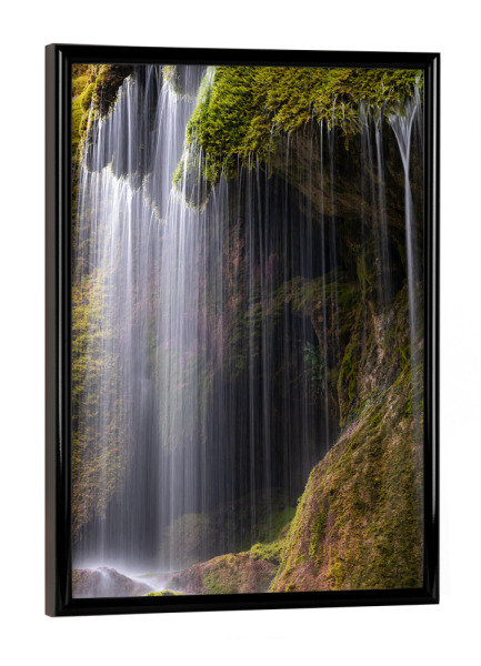 Poster mit schwarzem Rahmen "Wasserfall Schleierfall" artboxONE - Natur - Wasserfall,Bayern,Natur,Wasser,Landschaft
