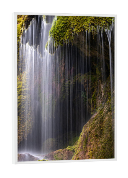 Poster mit weißem Rahmen "Wasserfall Schleierfall" artboxONE - Natur - Wasserfall,Bayern,Natur,Wasser,Landschaft