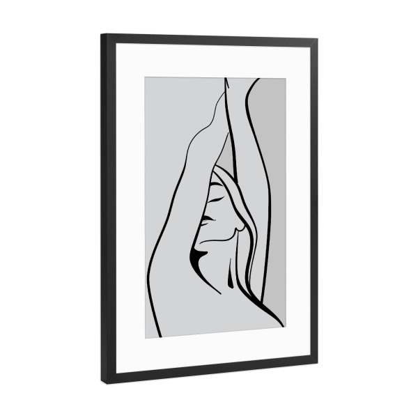 Poster mit Rahmen Schwarz (Metallic) "Elisenda" artboxONE - Menschen