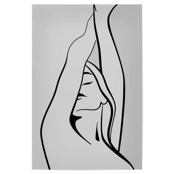 Poster "Elisenda" artboxONE - Menschen - Strichzeichnungen,Weiblich,Figur,Silhouette,Minimalistisch,Minimalismus,Scandi,Frau