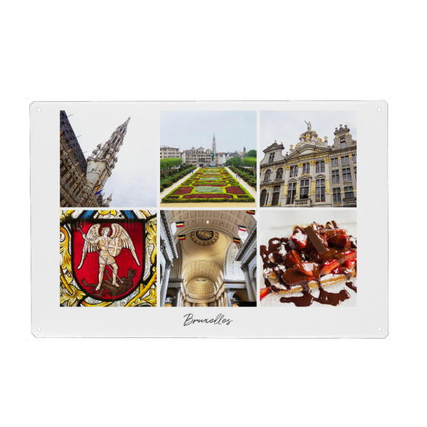 Holzbild "Brüssel Impressionen" artboxONE - Städte,Reise,Architektur,Reise / Länder