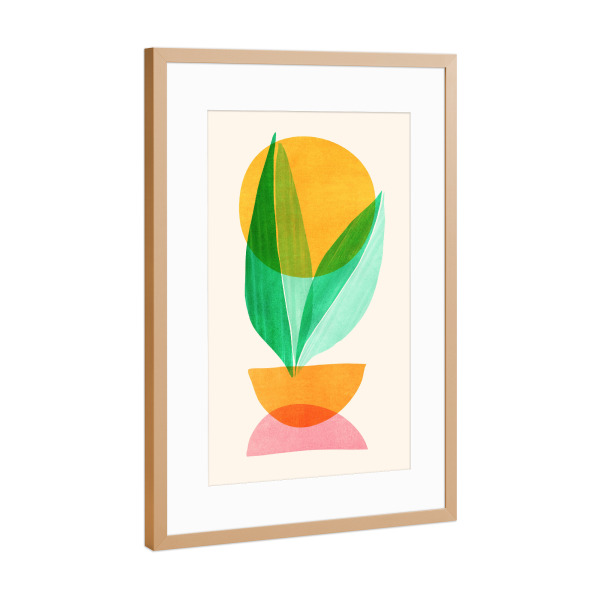 Poster mit Rahmen Kupfer "Sommer-Stack-Zusammenfassung" artboxONE - Natur,Floral,Abstrakt