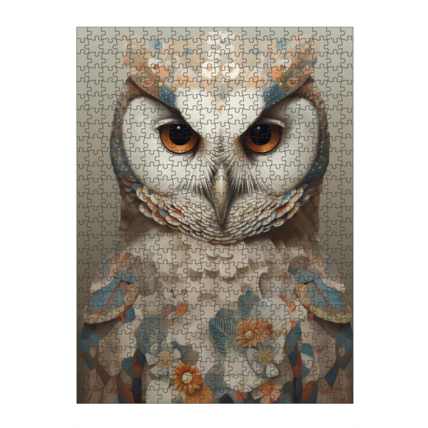 artboxONE Puzzle "Die Blumen Eule" artboxONE - Floral,Tiere,Abstrakt