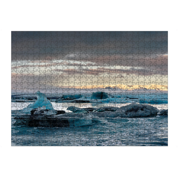 Puzzle Ravensburger "Gletscherlagune mit blauem Eis" artboxONE - Natur,Reise / Strand und Meer,Reise / Länder