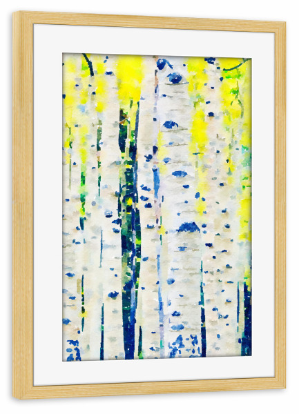 Poster mit Rahmen kiefer "Espenwald" artboxONE - Abstrakt