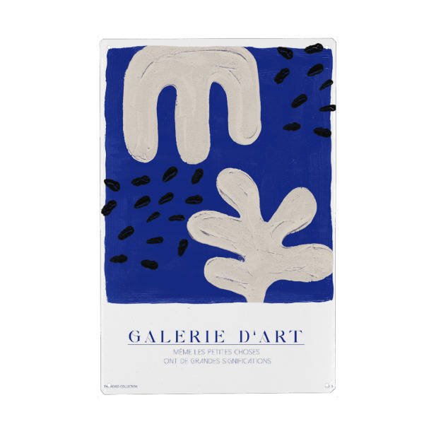 Metall Poster "Malou Studio - Galerie D'Art Tre" artboxONE - Typografie,Floral,Abstrakt