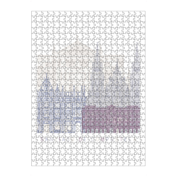 Puzzle Ravensburger "SANTIAGO DE COMPOSTELA SKYLINE-m" artboxONE - Städte,Architektur