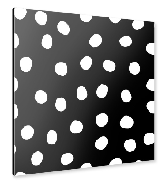Alu-Dibond "Gepunktet schwarz/weiß" 30x30 cm artboxONE