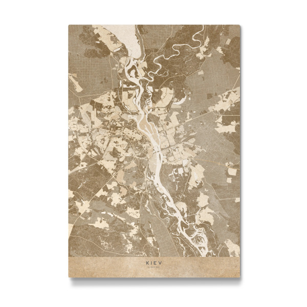 Galerie-Print "Sepia-Karte von Kiew" 30x20 cm artboxONE