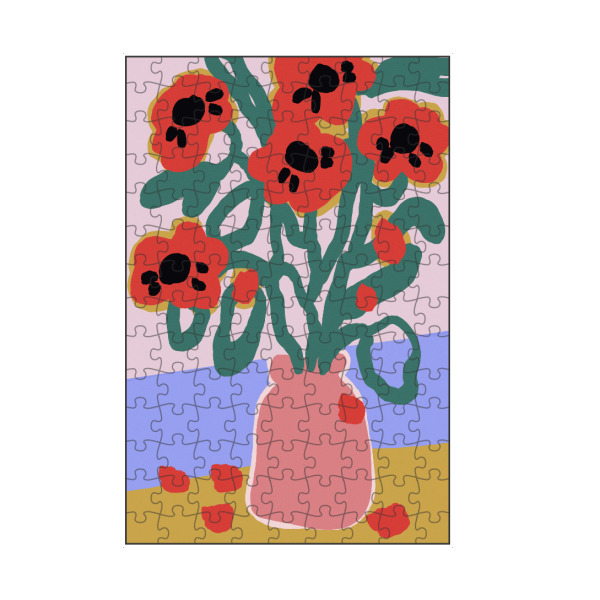 artboxONE Puzzle "Mohn In Pinker Vase" artboxONE - Floral,Abstrakt,Für Mama
