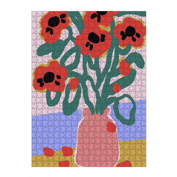 Puzzle Ravensburger "Mohn In Pinker Vase" artboxONE - Floral,Abstrakt,Für Mama