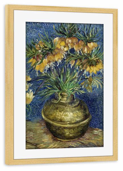 Poster mit Rahmen kiefer "Kaiserliche Fritillaries" artboxONE - Natur,Floral,Für Mama,Für Papa