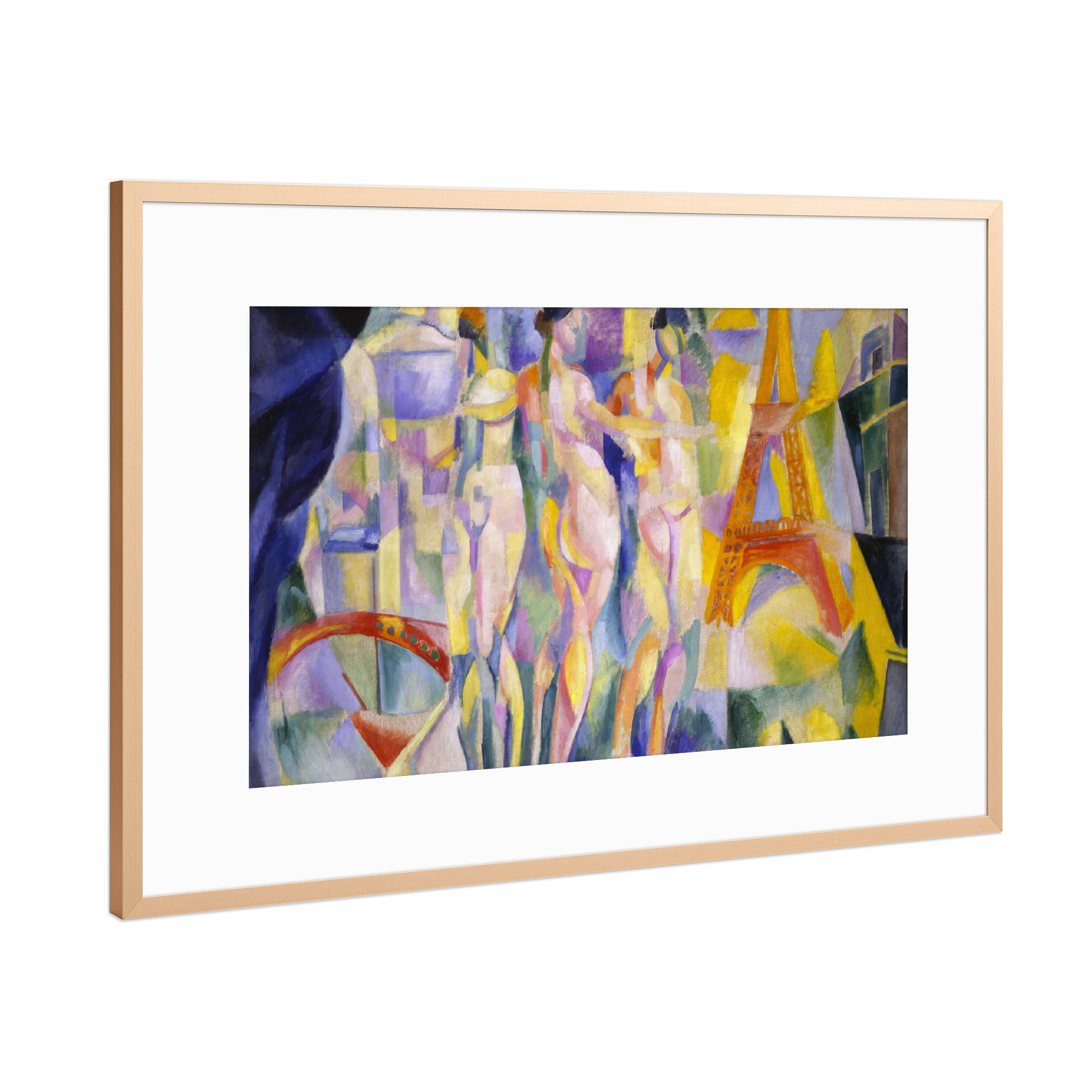Poster mit Rahmen Kupfer "La Ville de Paris" artboxONE - Für Kinder,Abstrakt,Geometrie,Für Mama,Für Papa