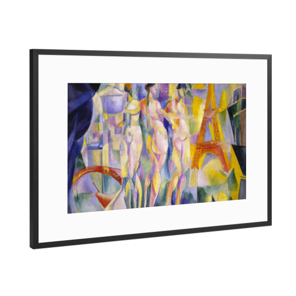 Poster mit Rahmen Schwarz (Metallic) "La Ville de Paris" artboxONE - Für Kinder,Abstrakt,Geometrie,Für Mama,Für Papa