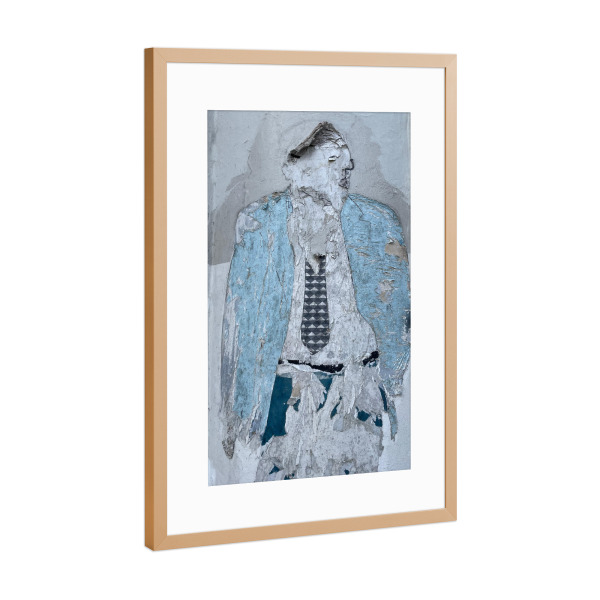 Poster mit Rahmen Kupfer "Herr Schlips" artboxONE - Städte,Abstrakt,Für Papa,Männer - Graffiti,Streetart