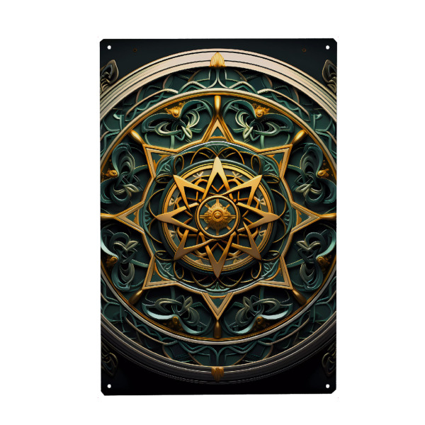 Metall Poster "Mandala - Keltisch - Gunnar" artboxONE - Natur,Abstrakt