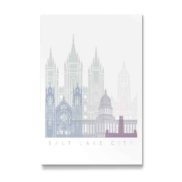 Galerie-Print "SALT LAKE CITY SKYLINE PASTELL" 30x20 cm artboxONE