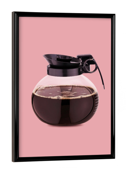 Poster mit schwarzem Rahmen "Kaffeegranate" artboxONE - Essen & Trinken,Lustig