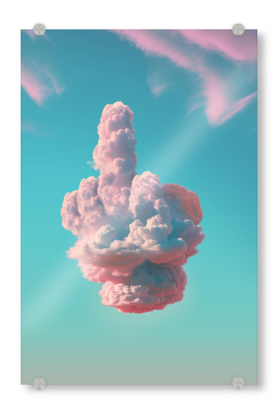 Acrylglasbild "Verdammte Wolke" artboxONE - Natur,Lustig