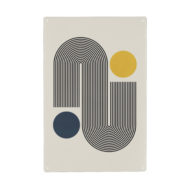 Holzbild "Circles and lines C" artboxONE - Abstrakt,Geometrie - Abstract,Geometric,Minimalist,Painting,Watercolor,Modern,Collage,Circles,Lines,Balance