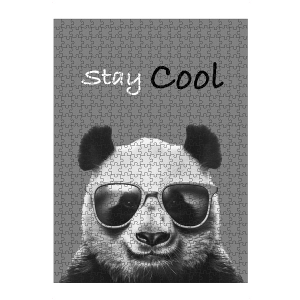 artboxONE Puzzle "Panda Stay CooL" artboxONE - Tiere,Schwarzweiß,Lustig