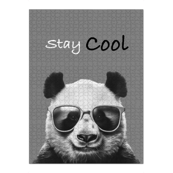 Puzzle Ravensburger "Panda Stay CooL" artboxONE - Tiere,Schwarzweiß,Lustig