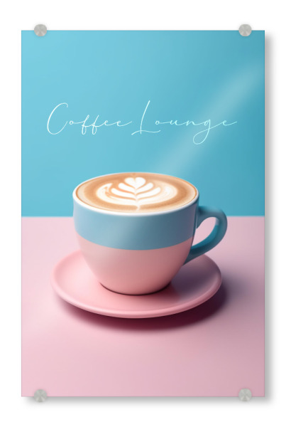 Acrylglasbild "Kaffee Liebe" artboxONE - Essen & Trinken,Liebe,Fashion