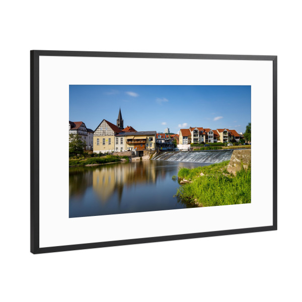 Poster mit Rahmen Schwarz (Metallic) "Rotenburg" artboxONE - Architektur