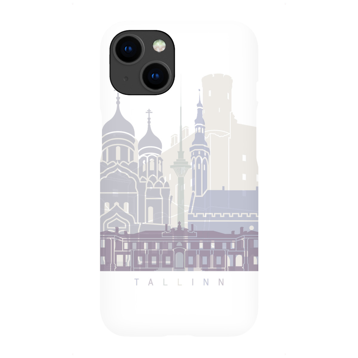 "TALLINN SKYLINE PASTELL"für iPhone - Premium-Case Handyhülle artboxONE