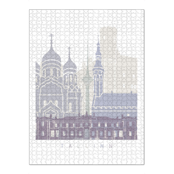 Puzzle Ravensburger "TALLINN SKYLINE PASTELL" artboxONE - Städte,Architektur