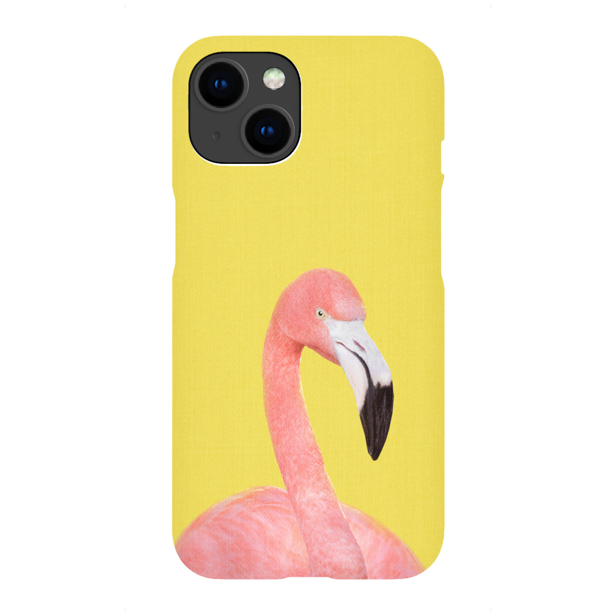 iPhone "Flamingo in Gelb" Premium-Case Handyhülle artboxONE