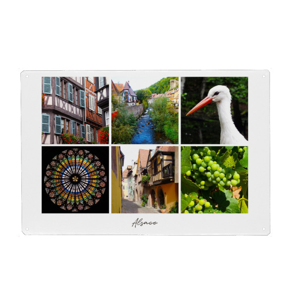 Metall Poster "Elsass Impressionen" artboxONE - Städte,Reise,Architektur,Reise / Länder
