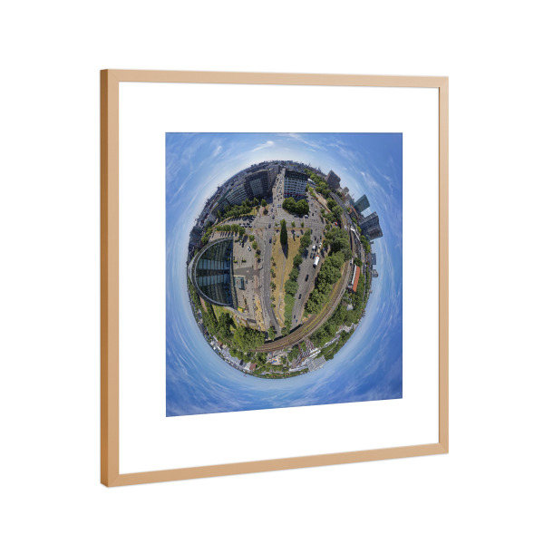 Poster mit Rahmen Kupfer "Hamburg - Anckelmannsplatz" artboxONE - Städte,Städte / Hamburg,Reise,Architektur,Reise / Länder