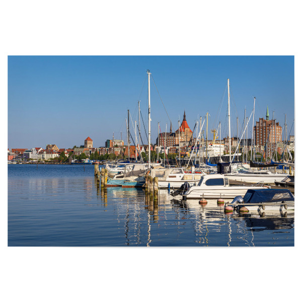 Poster "Stadt, Marina, Häuser, Kirche" artboxONE - Städte,Reise,Architektur